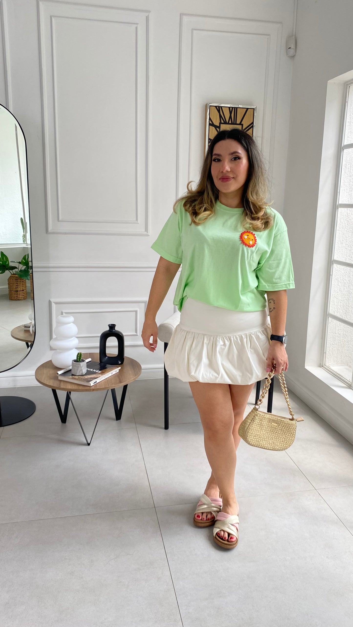Falda Globo color Marfil