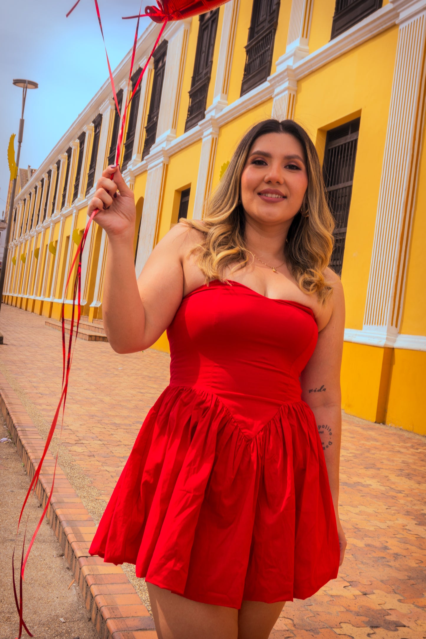 Vestido ARENA Color Rojo