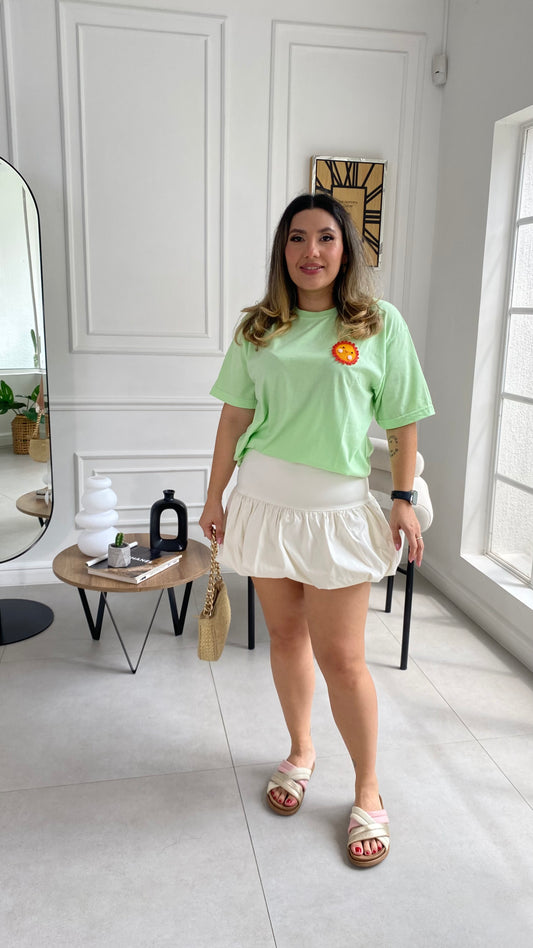 Falda Globo color Marfil