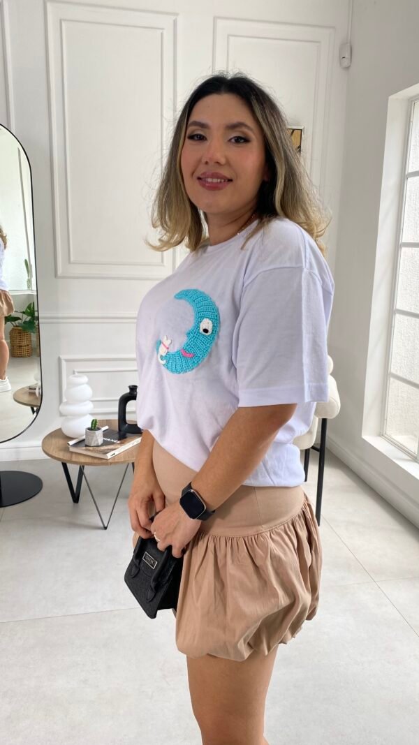 Camiseta Oversize Blanca Luna - Image 4
