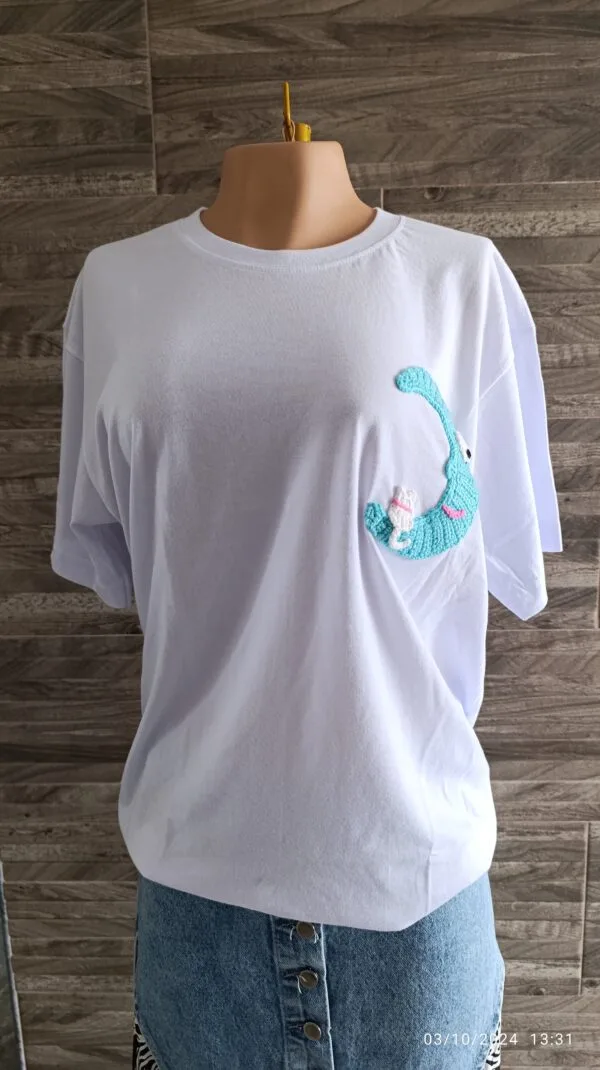 Camiseta Oversize Blanca Luna - Image 2