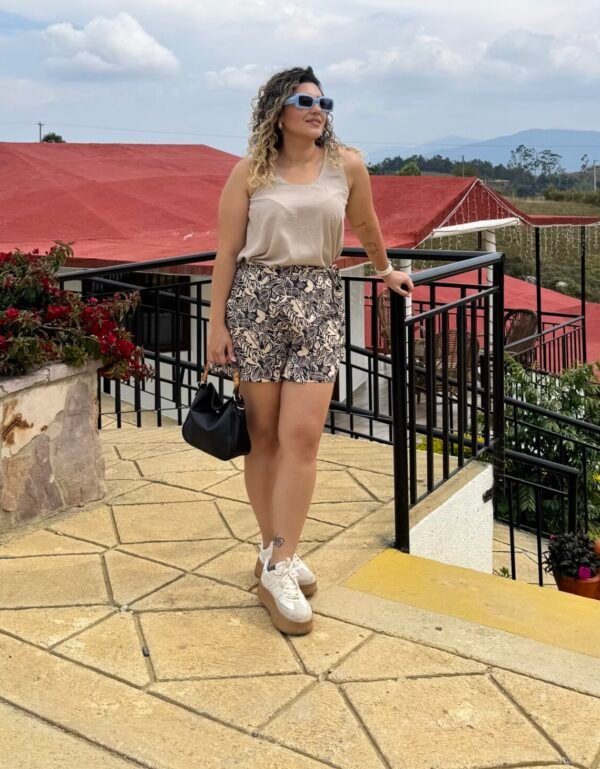 Falda Short Bali Color Tierra
